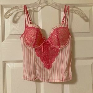 Y2K bustier pink top
